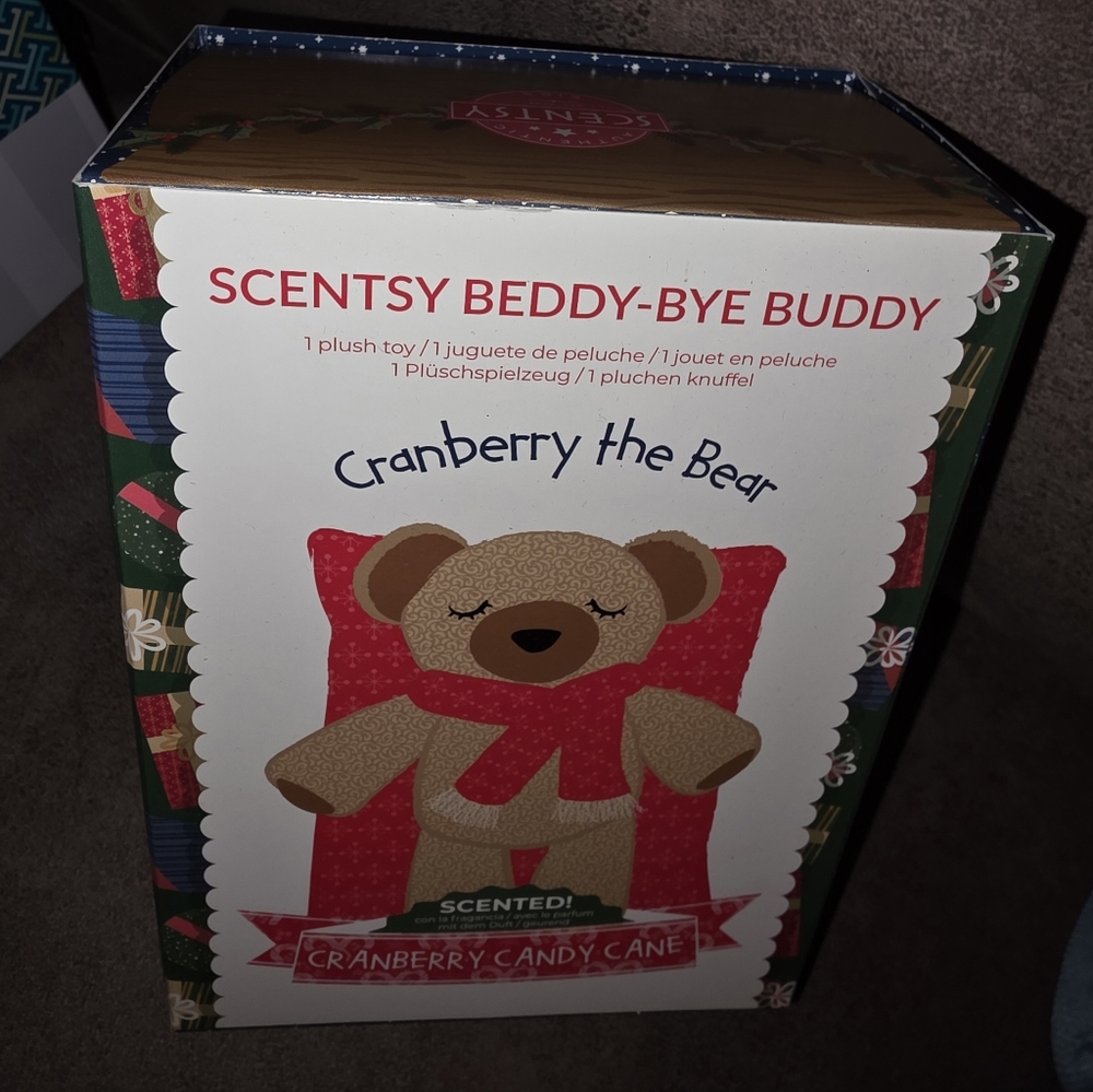 NEW Cranberry The Bear Scentsy Beddy-Bye Buddy - Picture 3 of 9